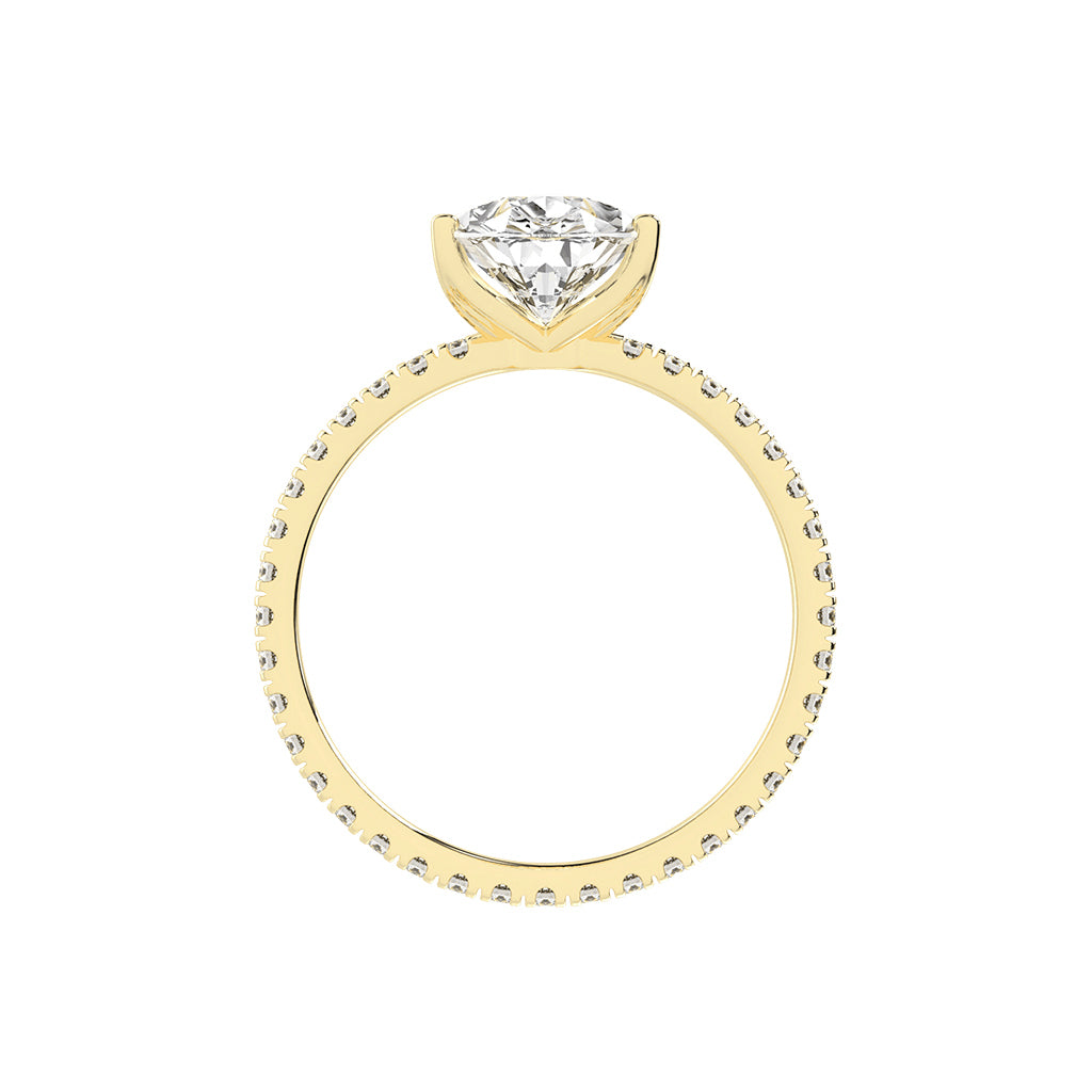 Fiancerra Pear Cut Engagement Lab Diamond Ring