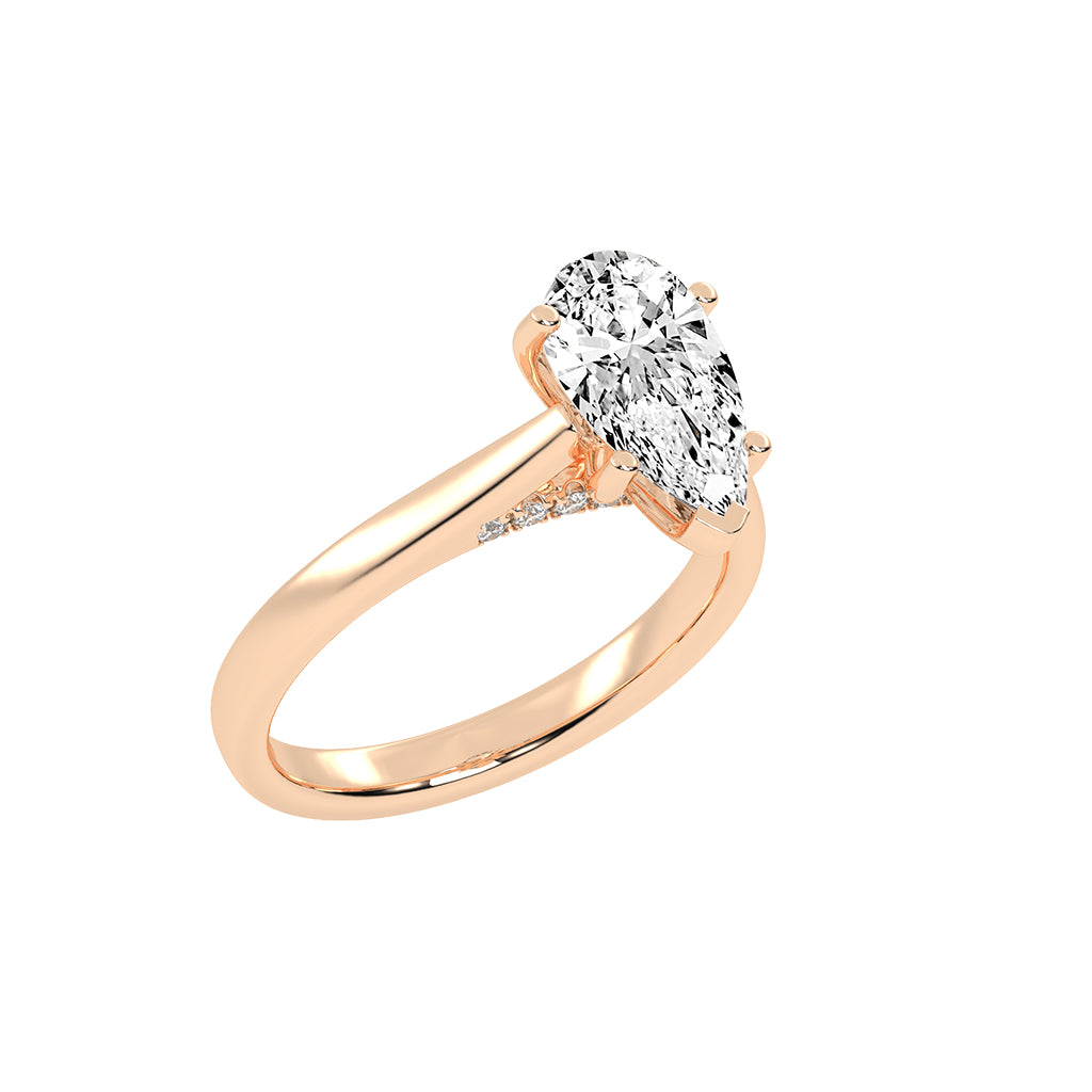 Sidaria Pear Cut Seven Surprise Lab Diamond Ring