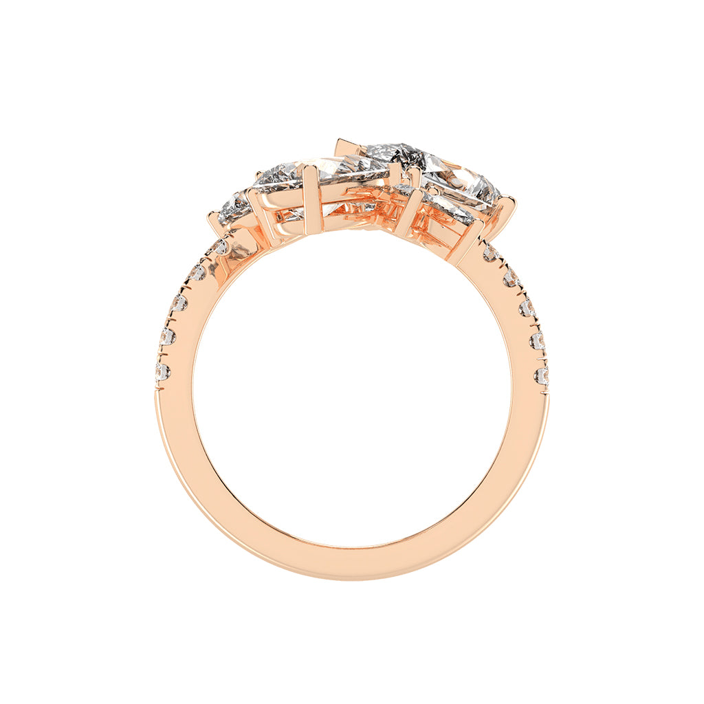 Luminiss Pear Cut Cocktail Lab Diamond Ring