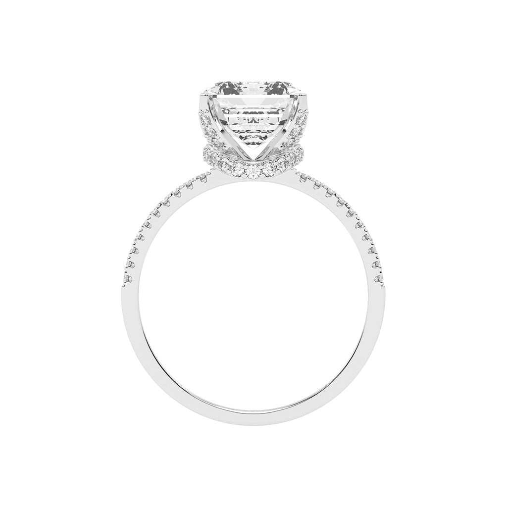Alurene Split Shank Emerald Cut Classic Lab Diamond Ring