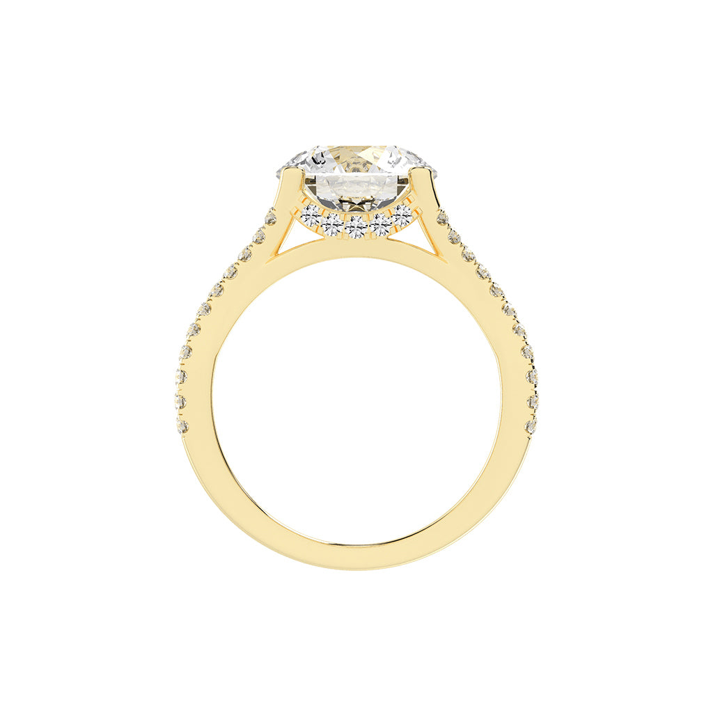 Brivona Split Shank Round Cut Lab Diamond Ring