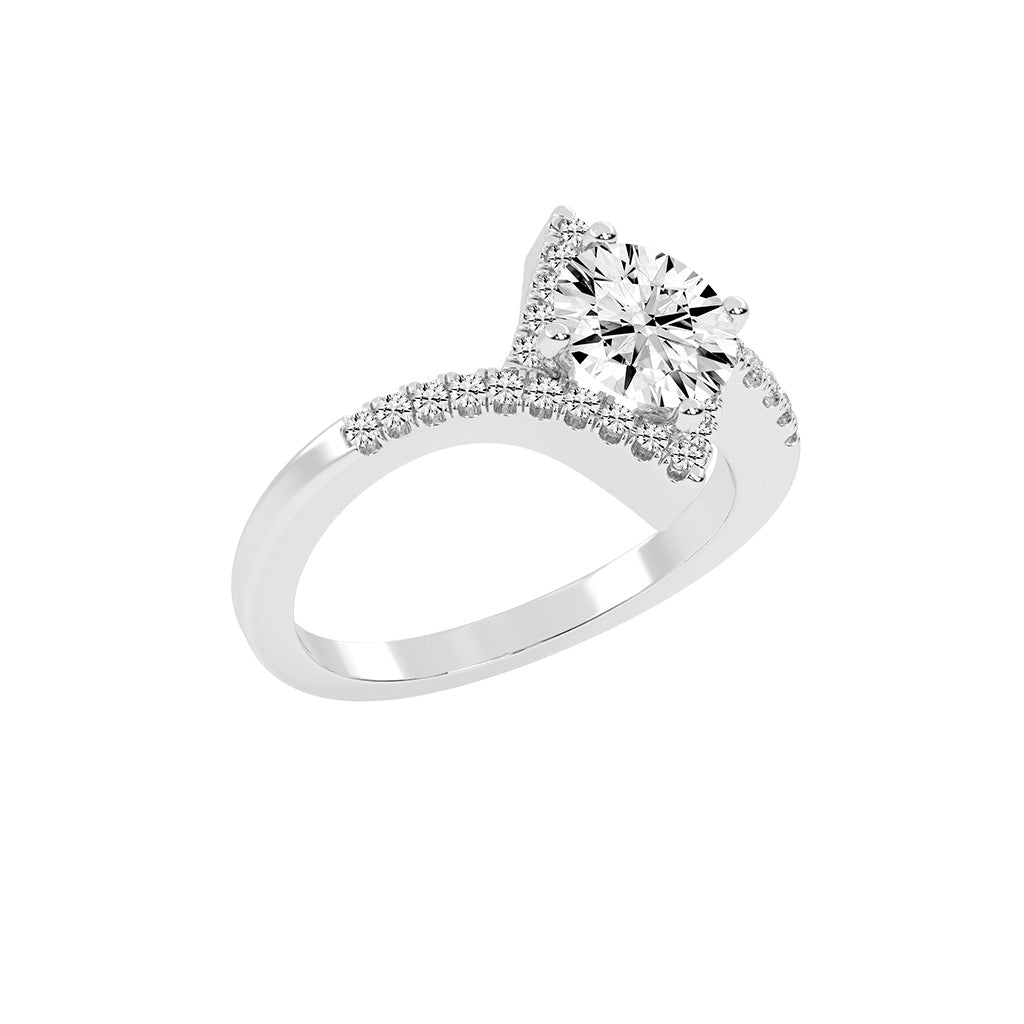 Valora Freeform Round Cut Classic Lab Diamond Ring
