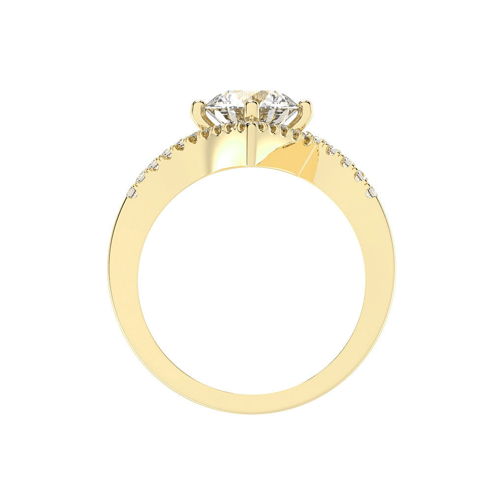Valora Freeform Round Cut Classic Lab Diamond Ring