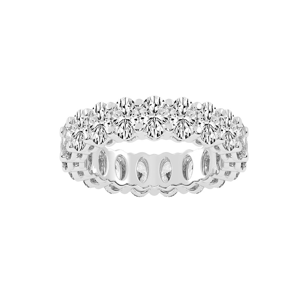 Infinite Oval Shape Cut Eternity Lab Diamond Ring
