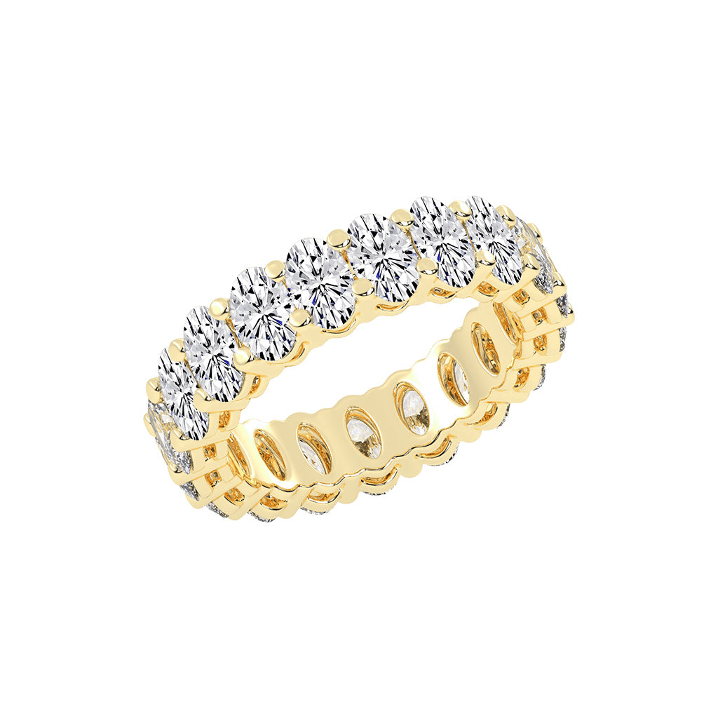 Infinite Oval Shape Cut Eternity Lab Diamond Ring