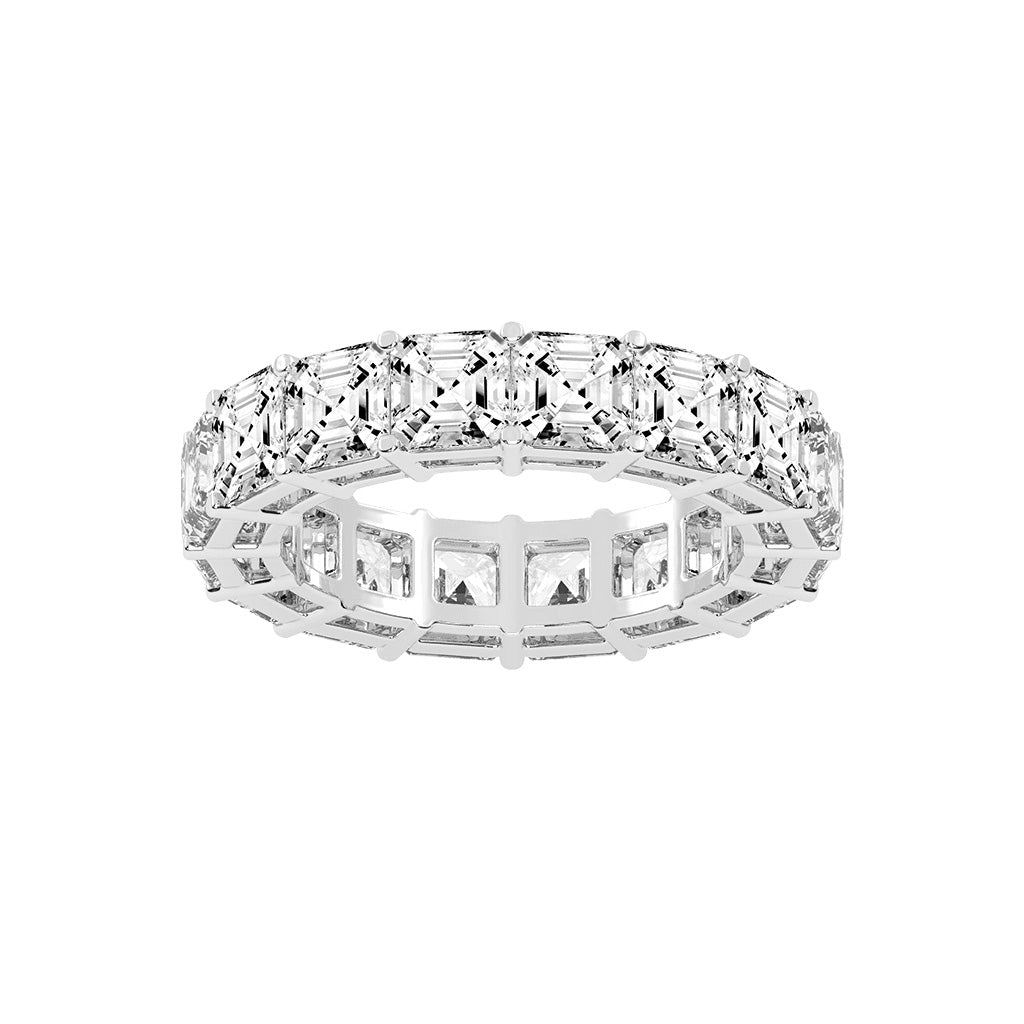 Brillace Asscher Cut Eternity Lab Diamond Ring