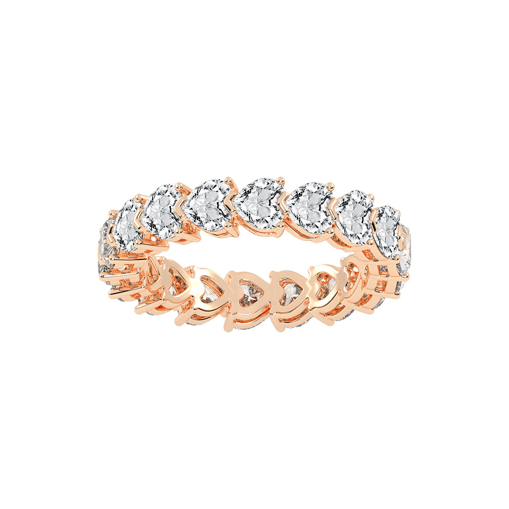 Stelline Heart Shape Eternity Lab Diamond Ring