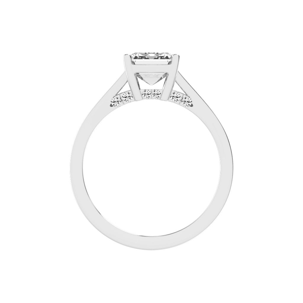 Lumireve Split Shank Emerald Cut Classic Lab Diamond Ring