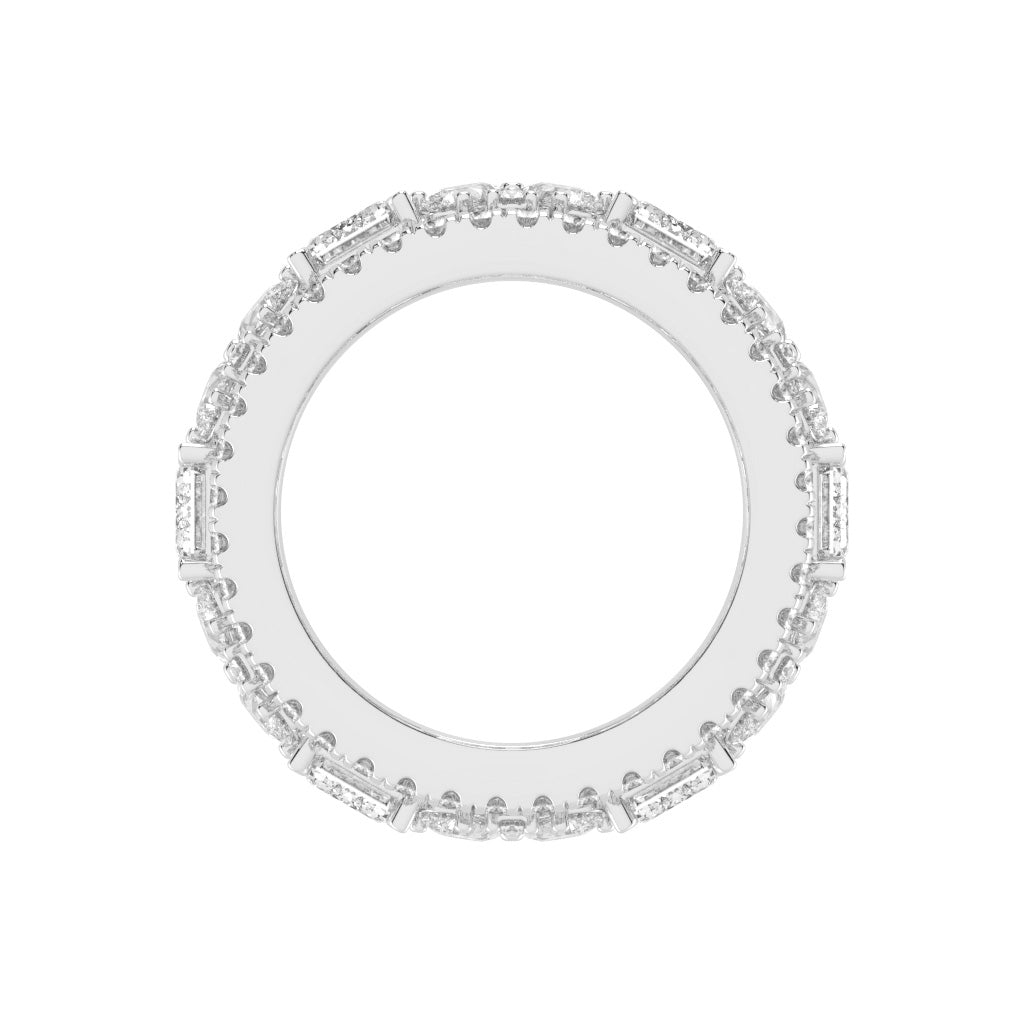 Valena Emerald Cut Eternity Lab Diamond Ring