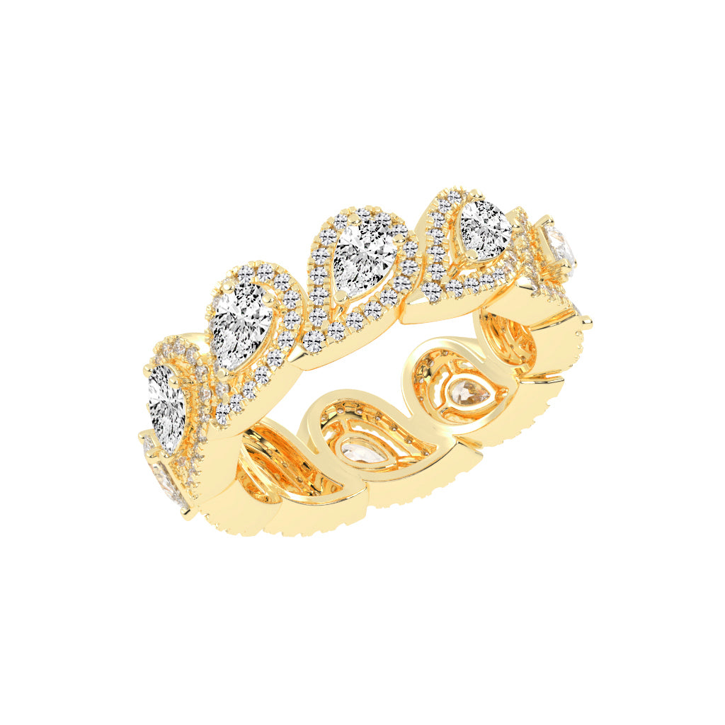 Elista Pear Shape Eternity Lab Diamond Ring