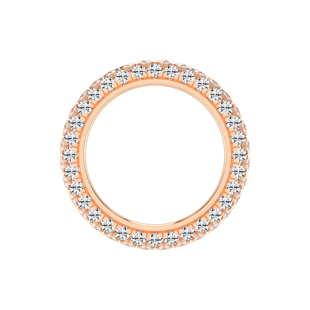 Evalise Three Row Eternity Lab Diamond Ring