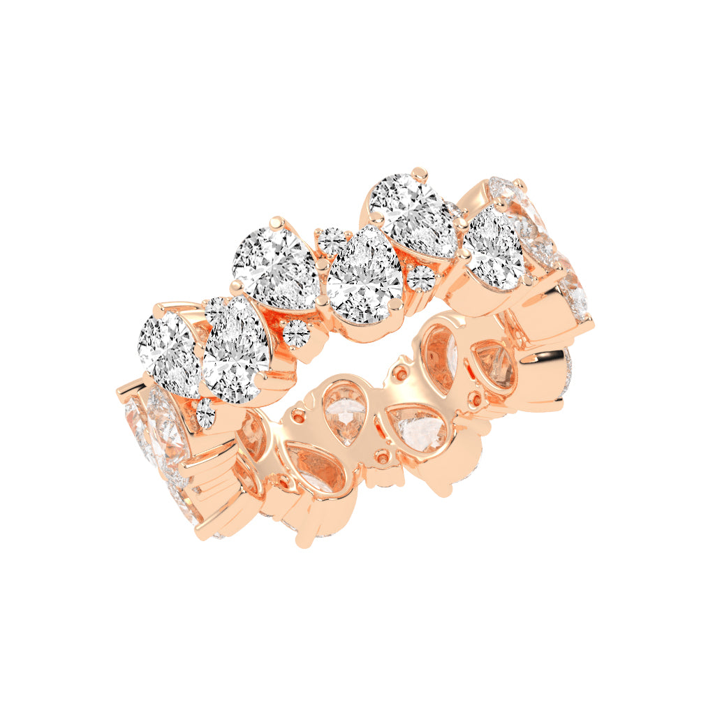 Amarise Pear Cut Eternity Lab Diamond Ring