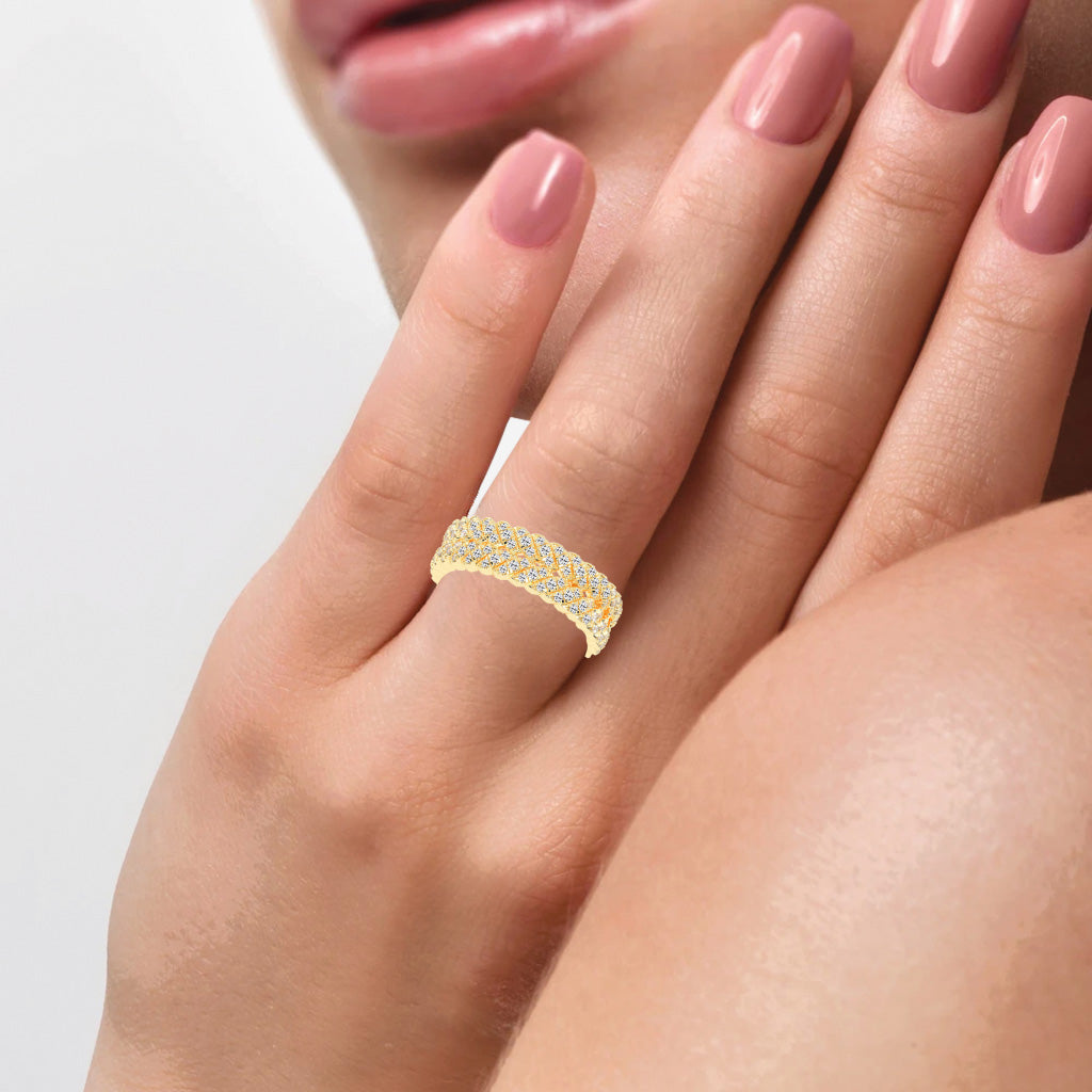 Iselle Round Cut Eternity Lab Diamond Ring