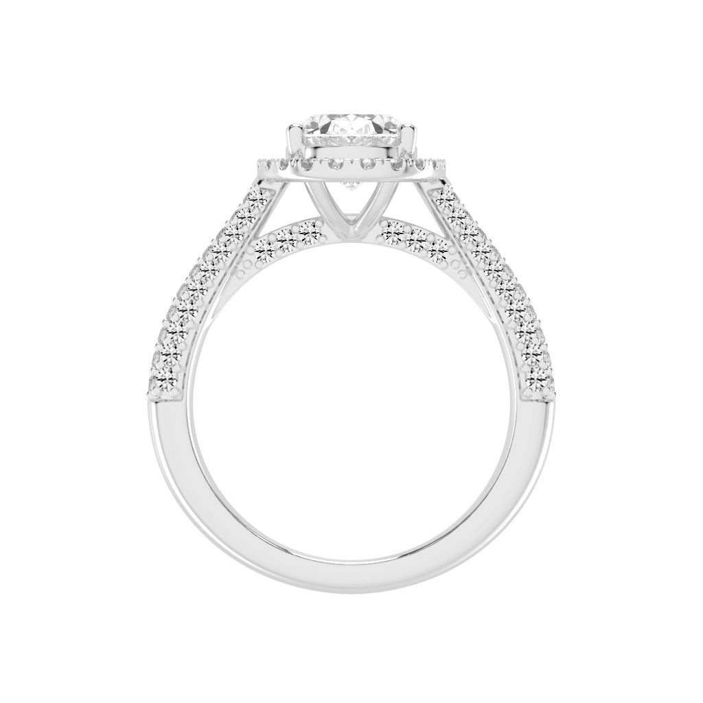 Halistar Oval Shape Halo Lab Diamond Ring
