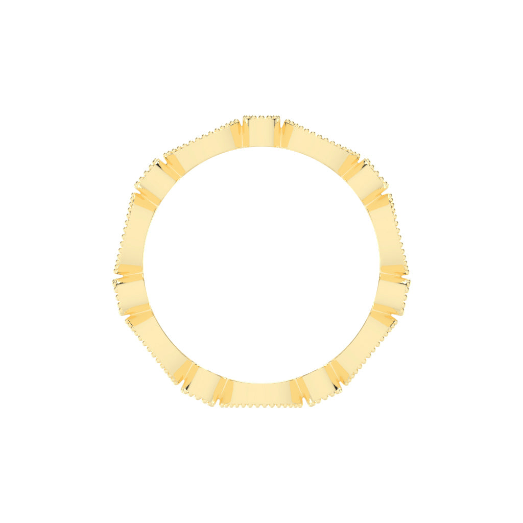 Alouette Bezel Set Round & Leaf Cut Lab Diamond Ring