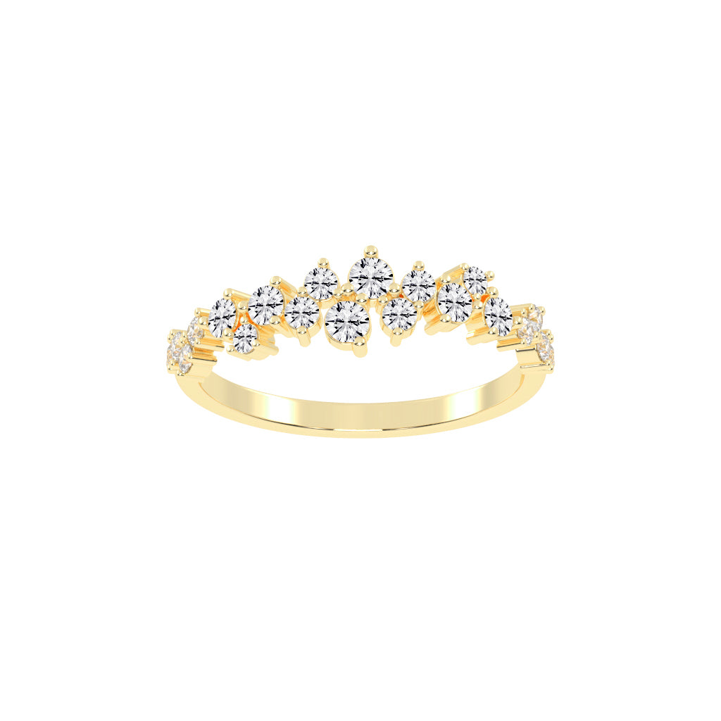 Viraine Three Prong Round Cut Eternity Lab Diamond Ring