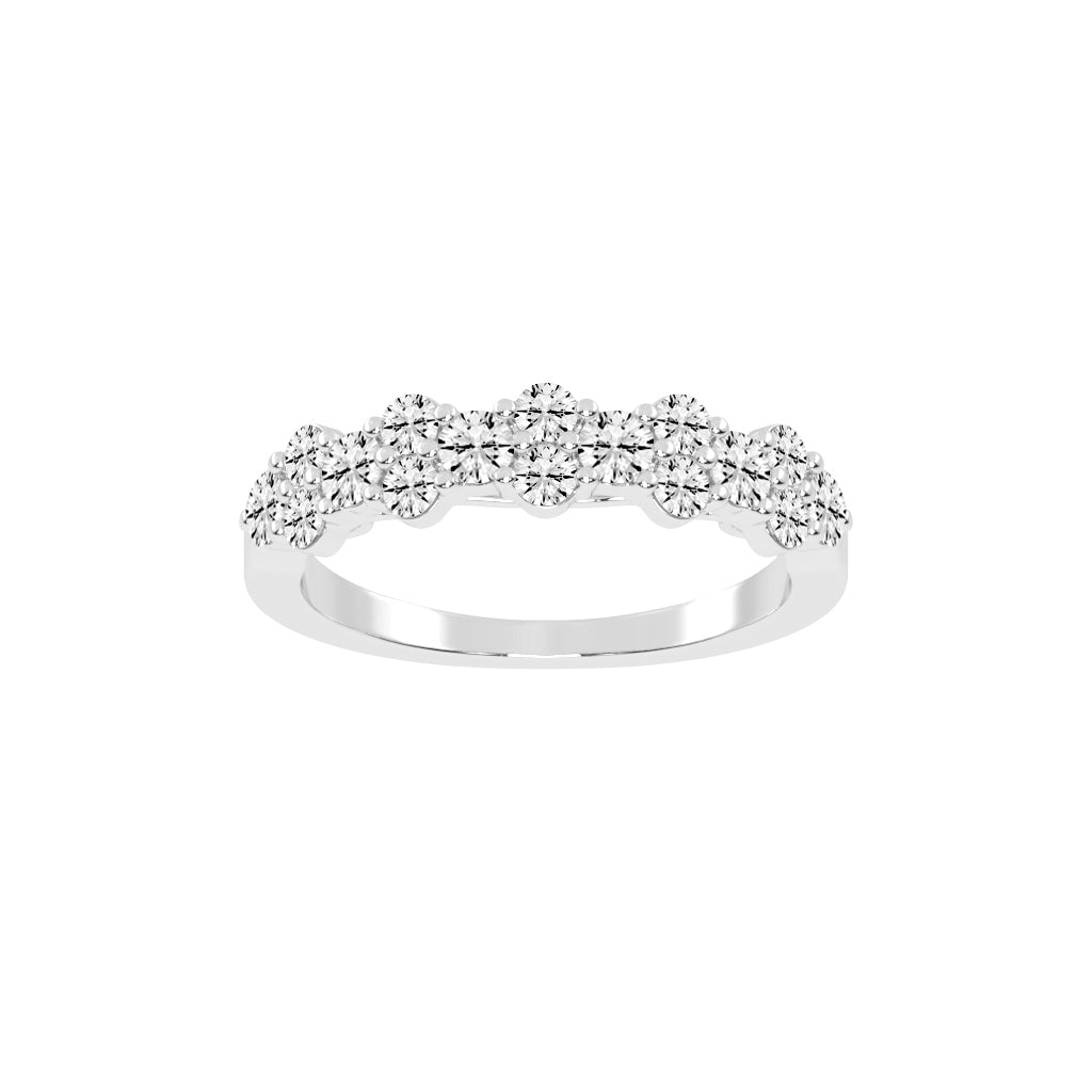 Bravia Six Prong Round Cut Eternity Lab Diamond Ring