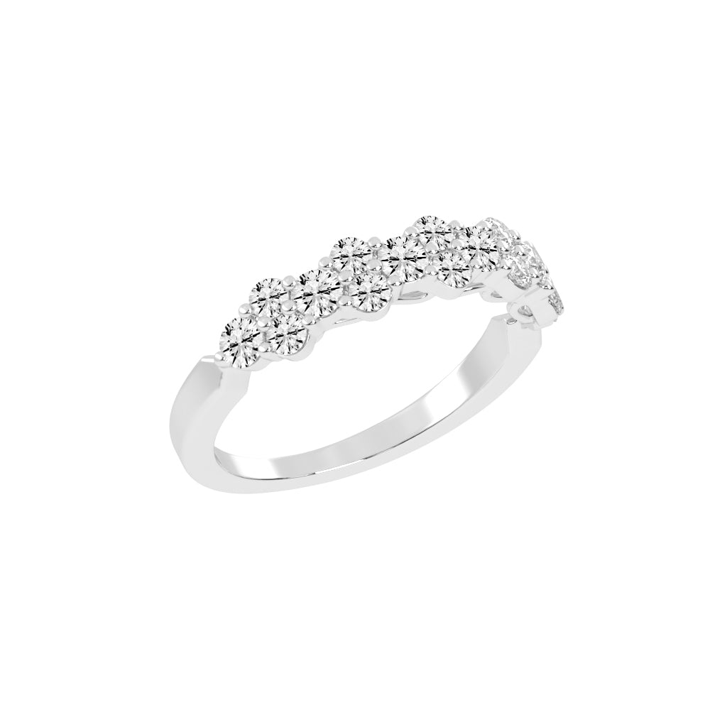 Bravia Six Prong Round Cut Eternity Lab Diamond Ring