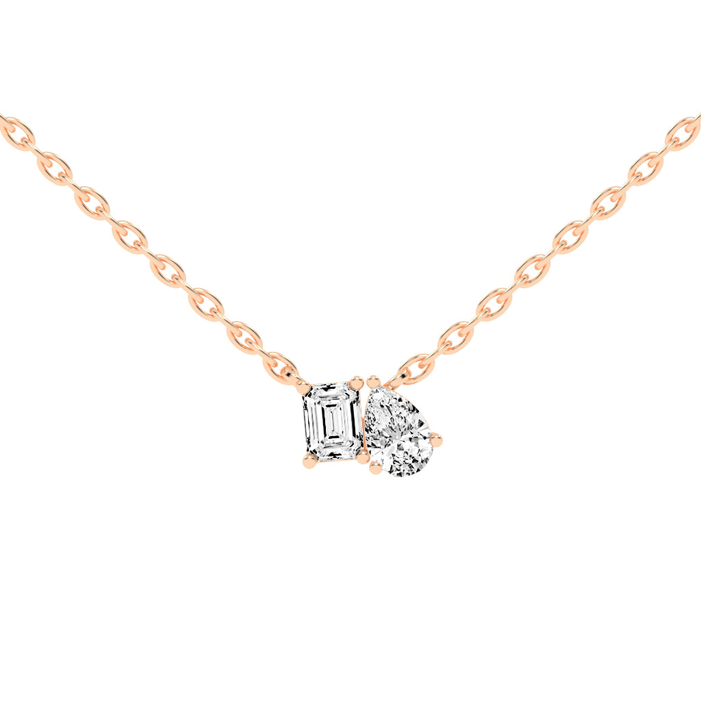 Yara Friendly Pear Cut Fancy Lab Diamond Pendant