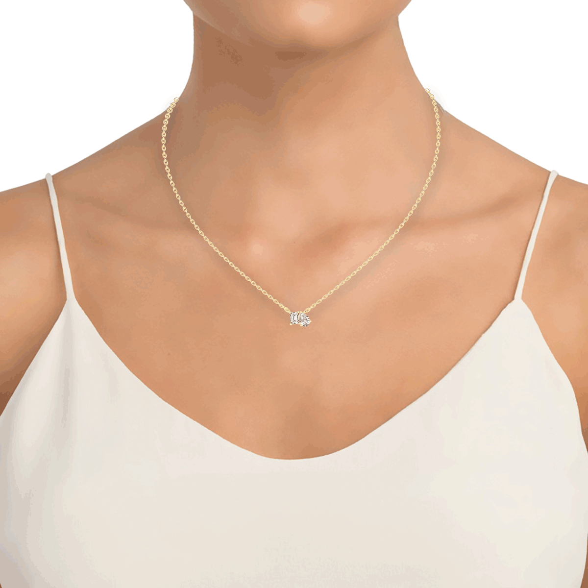 Yara Friendly Pear Cut Fancy Lab Diamond Pendant