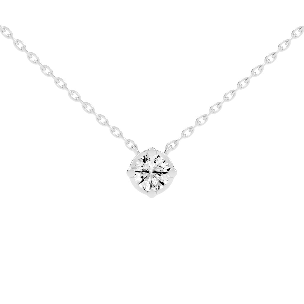 1.5Ct Round Shape,Rose Gold,Solitaire Pendants