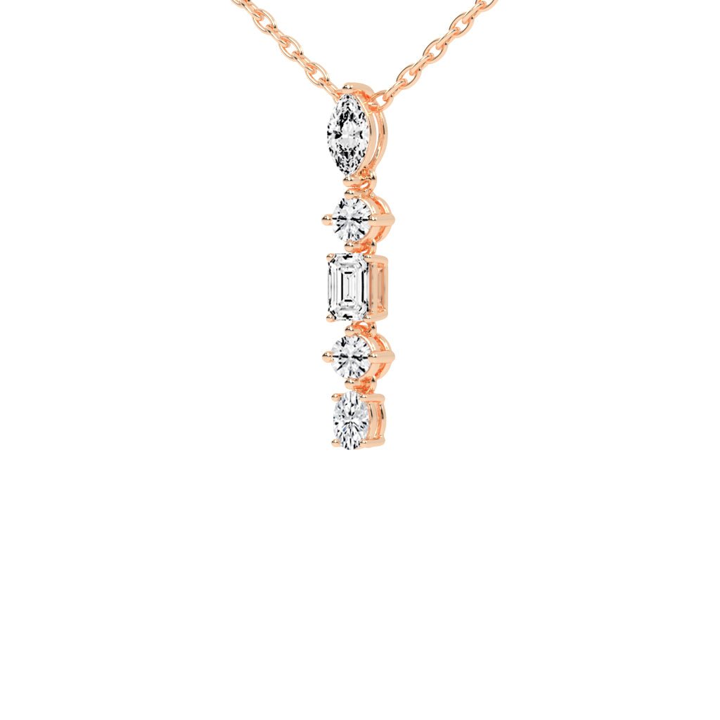 Quinta 1.75Ct Multi-Shape Fancy Lab Diamond Pendant