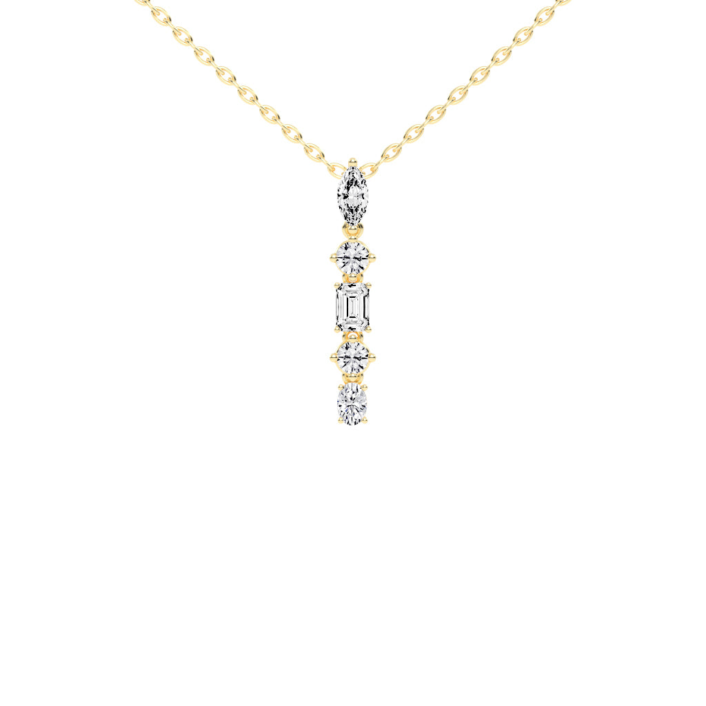 Quinta 1.75Ct Multi-Shape Fancy Lab Diamond Pendant
