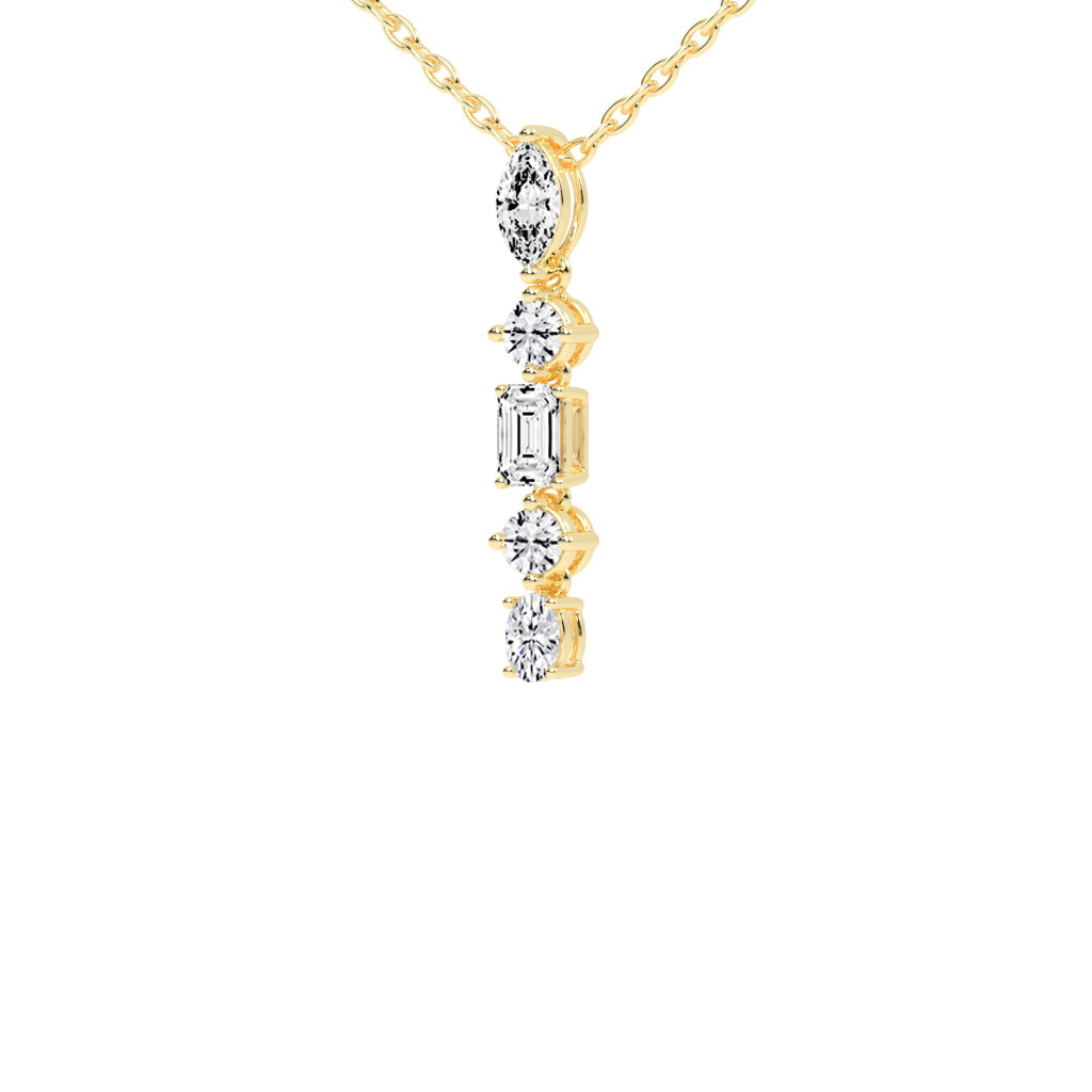 Quinta 1.75Ct Multi-Shape Fancy Lab Diamond Pendant