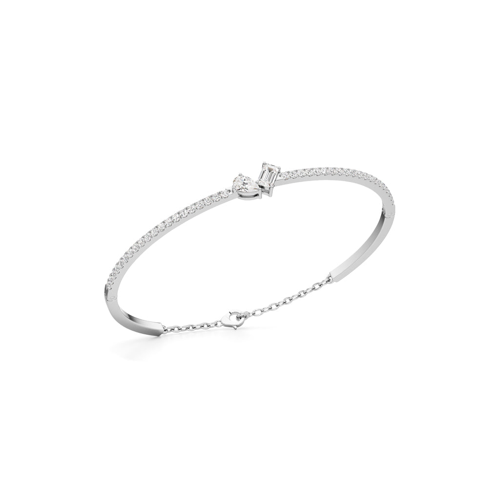 Nydia 1.25Ct Two Unique Cut Kada Bracelet