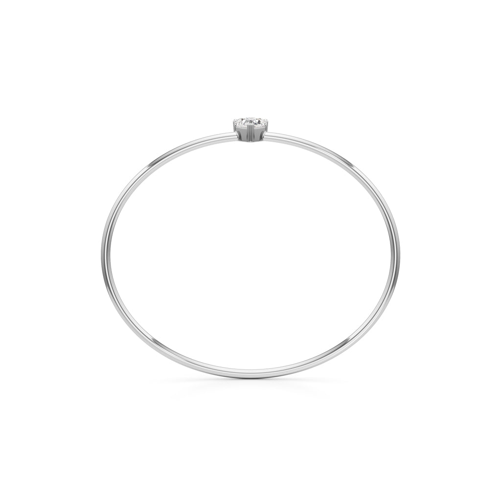 Divine Luster Single Heart Stone Delicate Bracelet