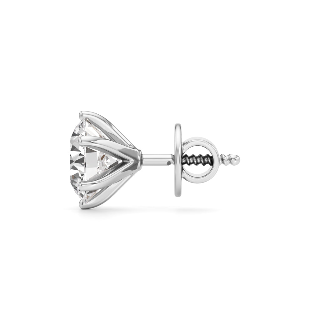 2.25Ct Round Shape Solitaire Studs Earrings