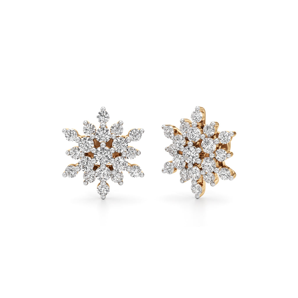 1.75Ct Round Shape Fancy Studs Earrings