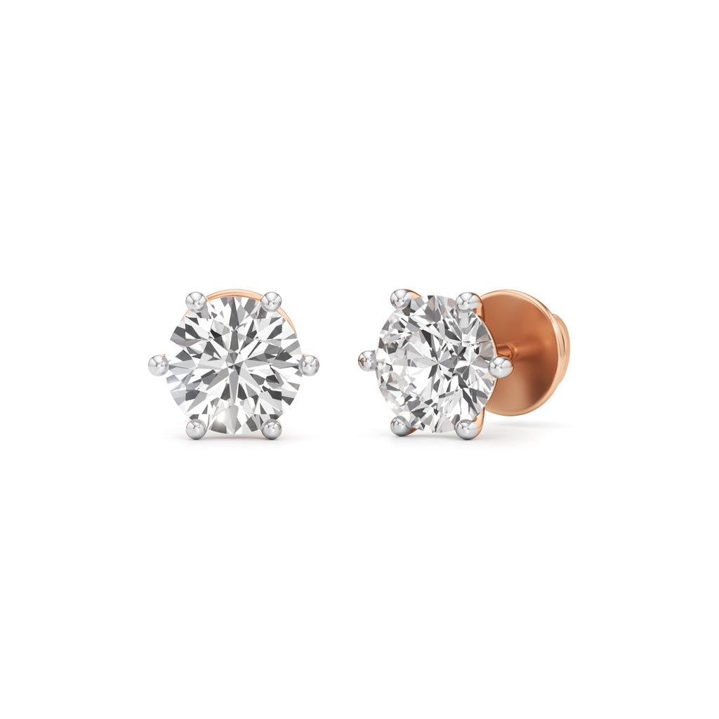 2Ct Round Shape Delicate Earrings