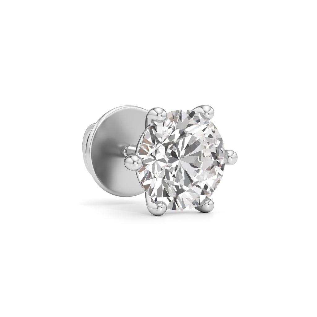 2Ct Round Shape Delicate Earrings