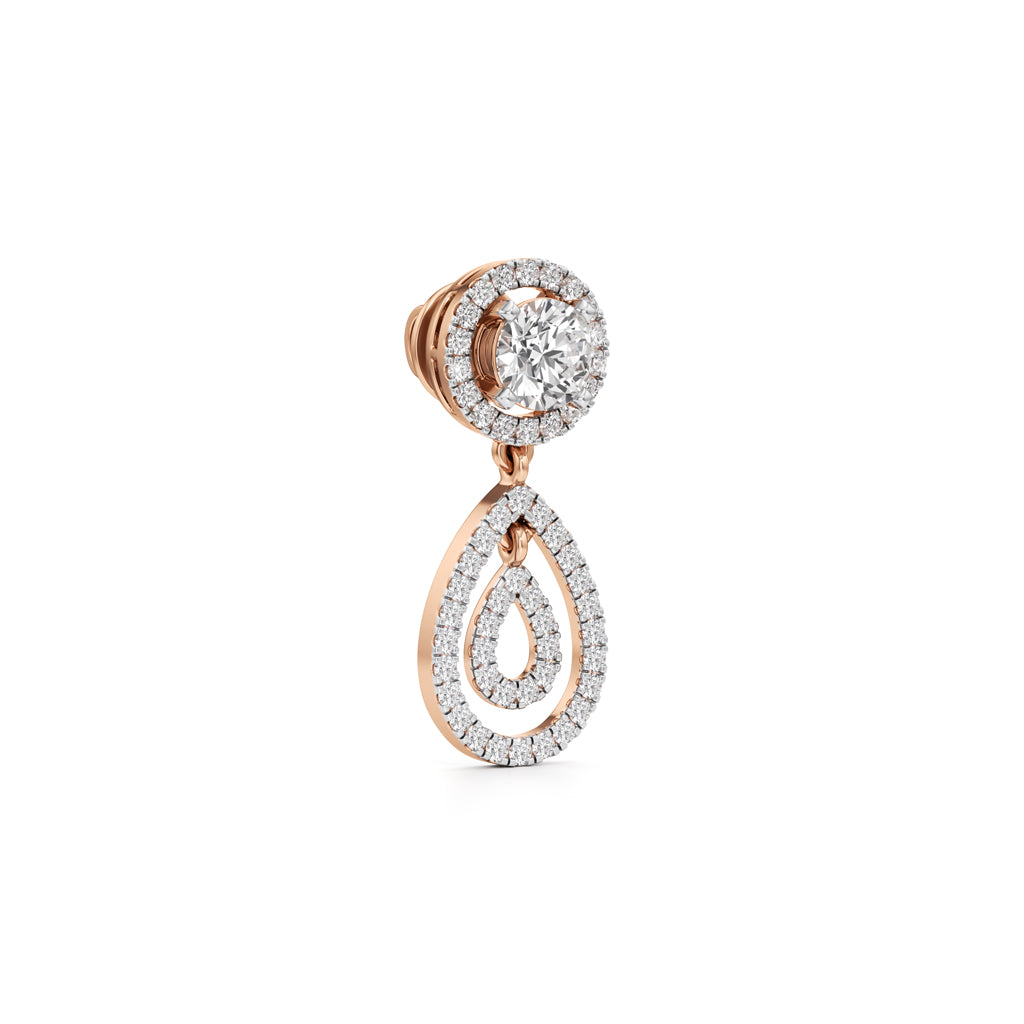 2.5Ct Round Shape Dangles Earrings