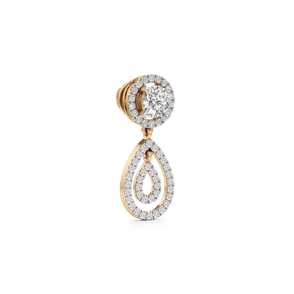 2.5Ct Round Shape Dangles Earrings