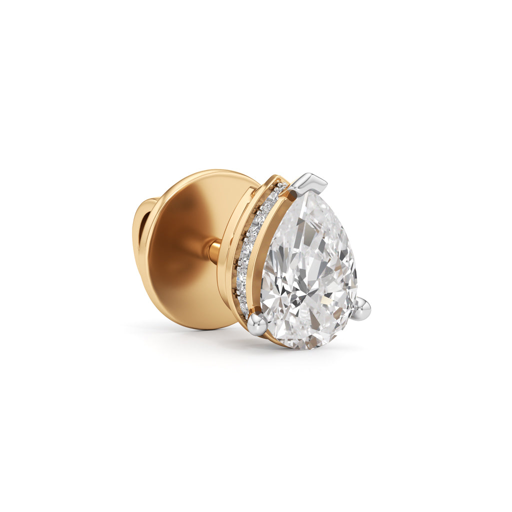 0.75Ct Pear Shape Solitaire Studs Earrings