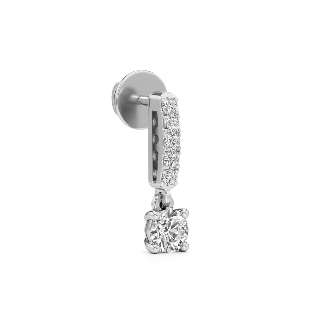 0.50Ct Round Shape Fancy Studs Earrings