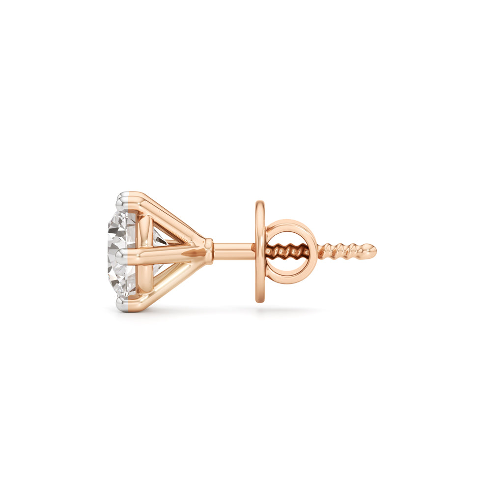1.5Ct Round Shape Solitaire Studs Earrings
