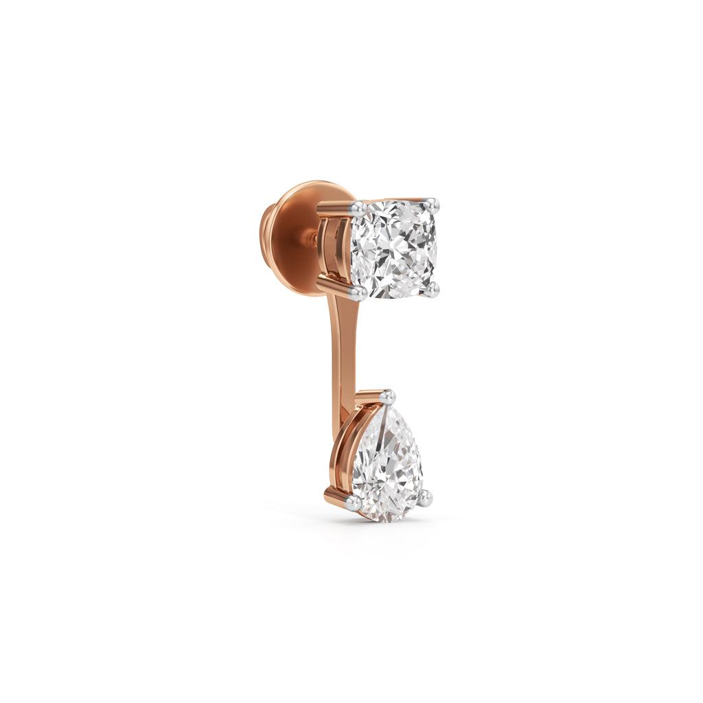 1.50Ct Pear Shape Fancy Stud