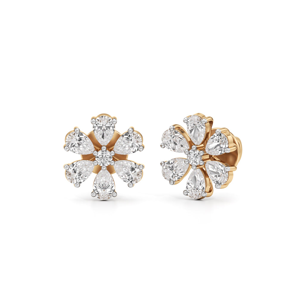 2.25Ct Round Shape,,Fancy Studs Earrings