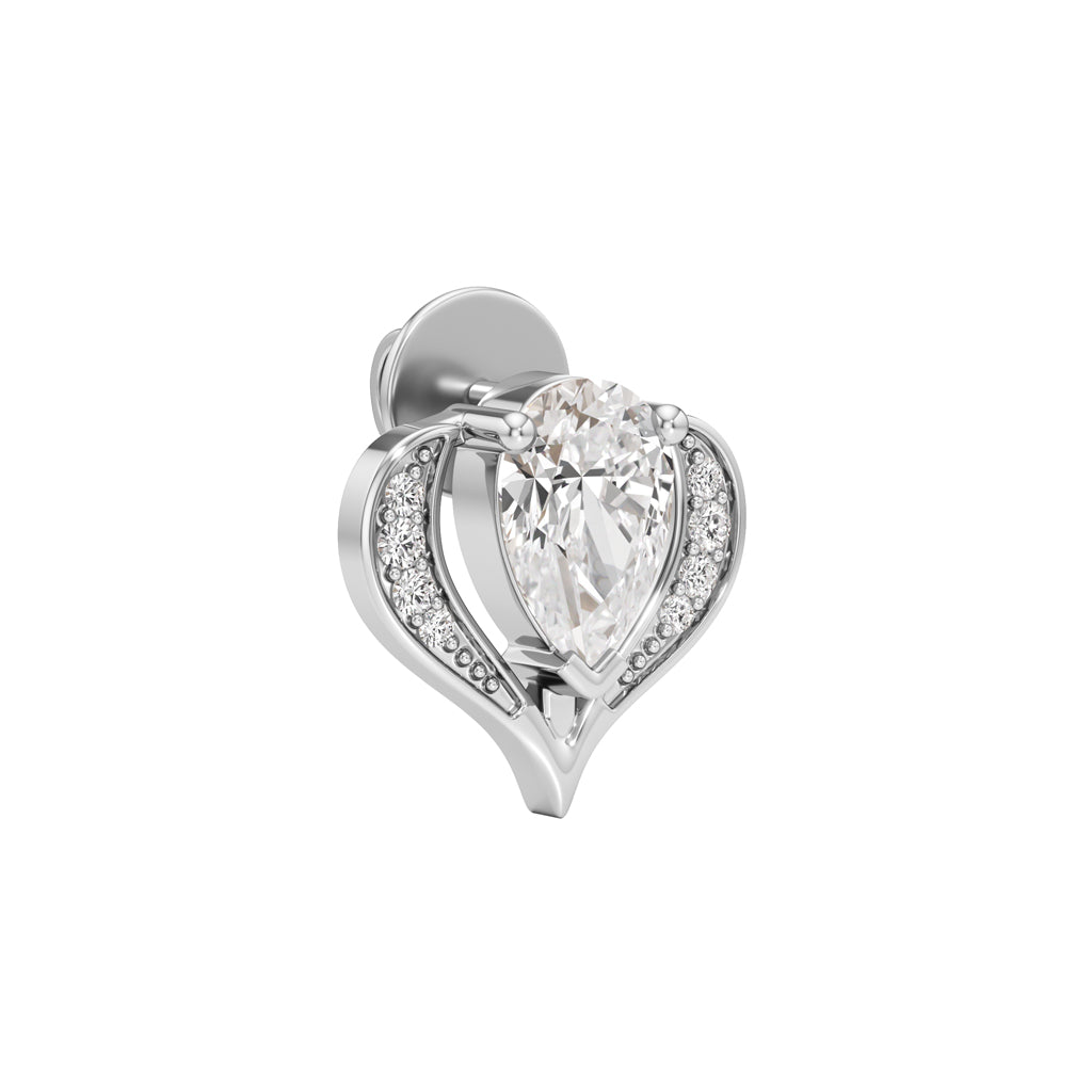 1.50Ct Pear Shape Fancy Studs