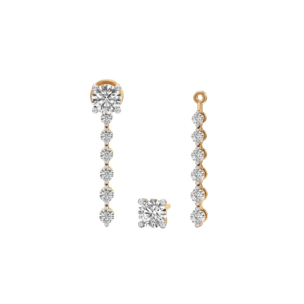 1.50Ct Round Shape,,Dangles Earrings