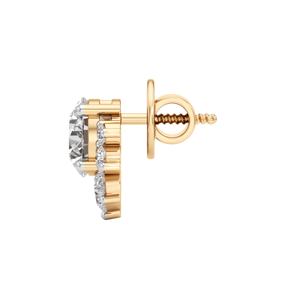 2.75Ct Round Shape,,Fancy Studs Earrings