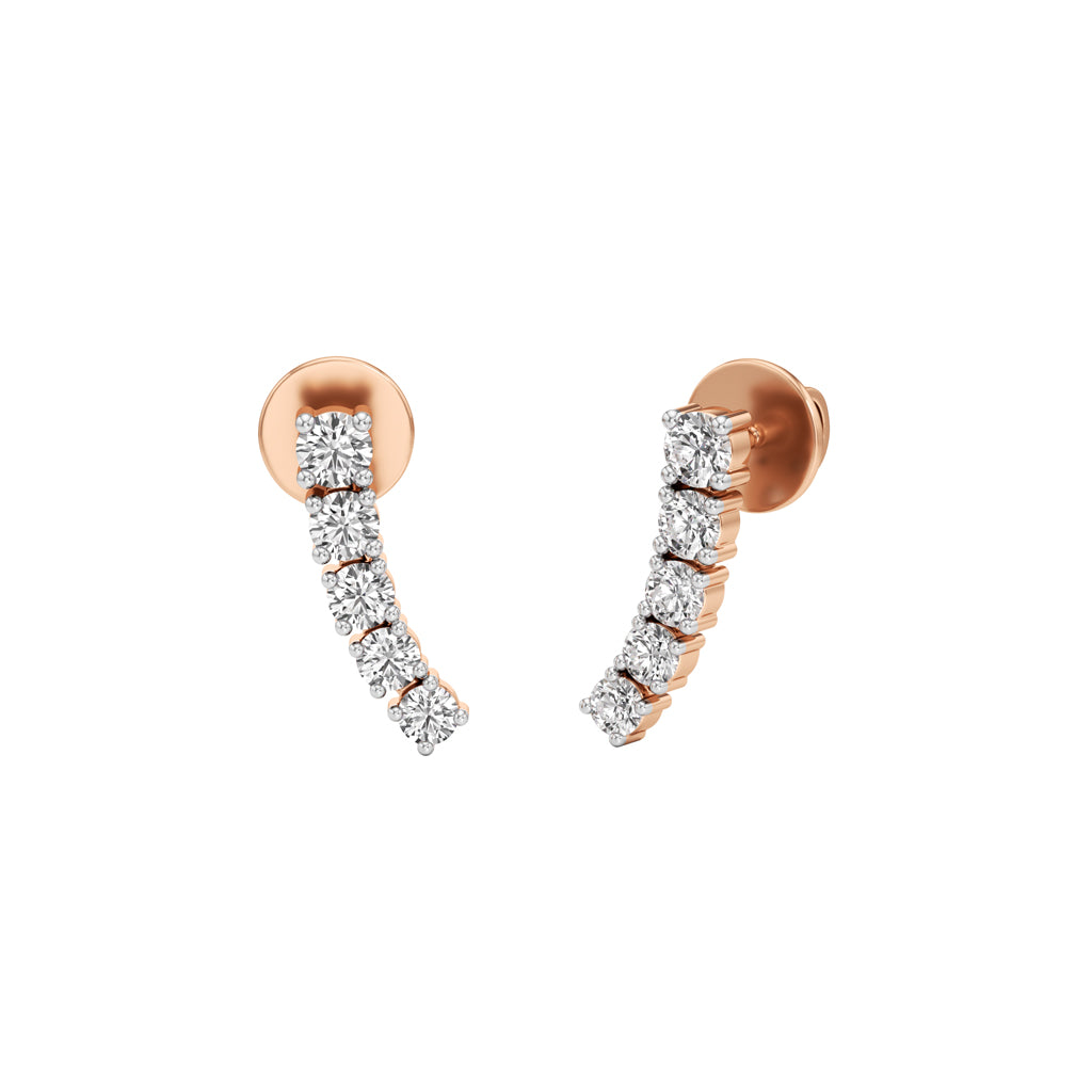 0.5Ct Round Shape,,Fancy Studs Earrings