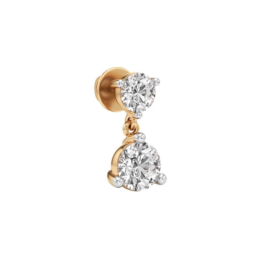 3Ct Round Shape,,Fancy Studs Earrings