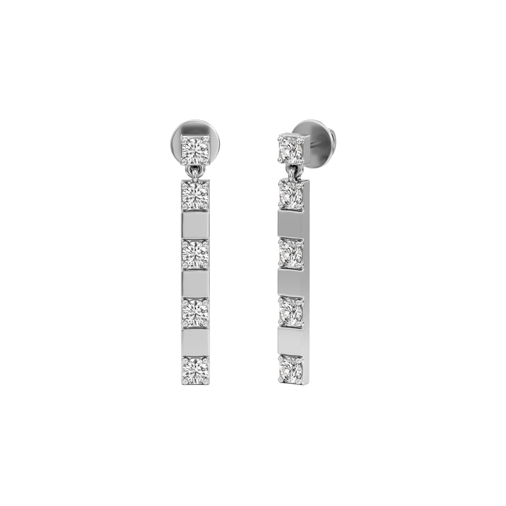 1Ct Round Shape,,Fancy Studs Earrings