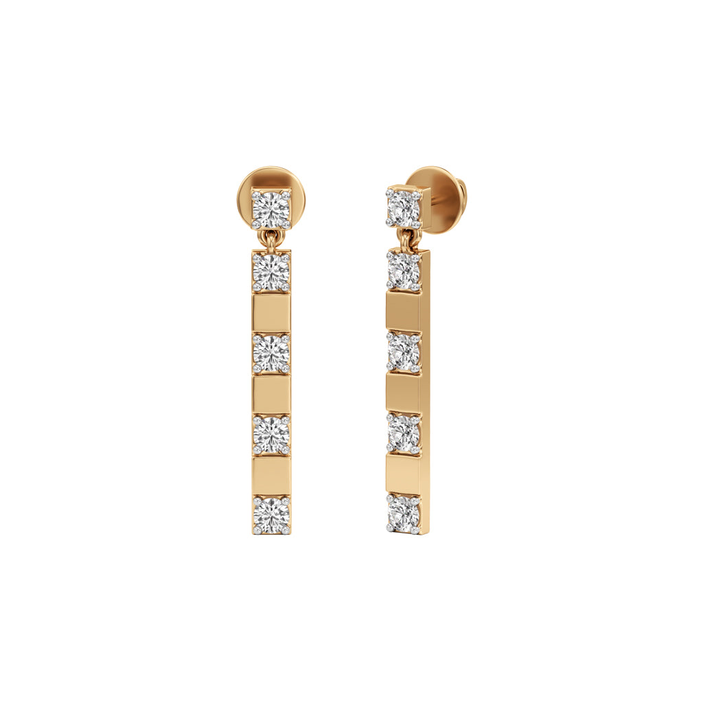 1Ct Round Shape,,Fancy Studs Earrings