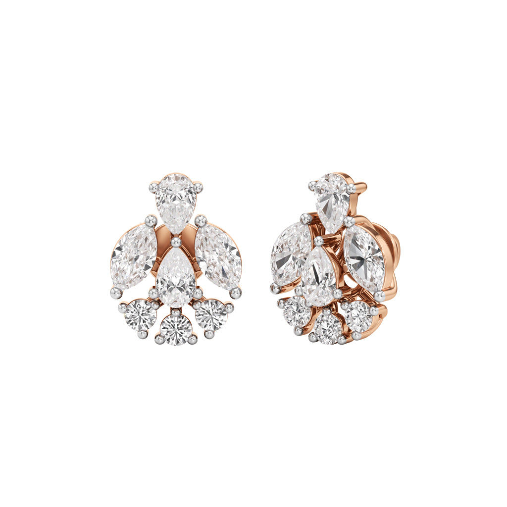 2.50Ct Marquise Shape Fancy Studs Earrings
