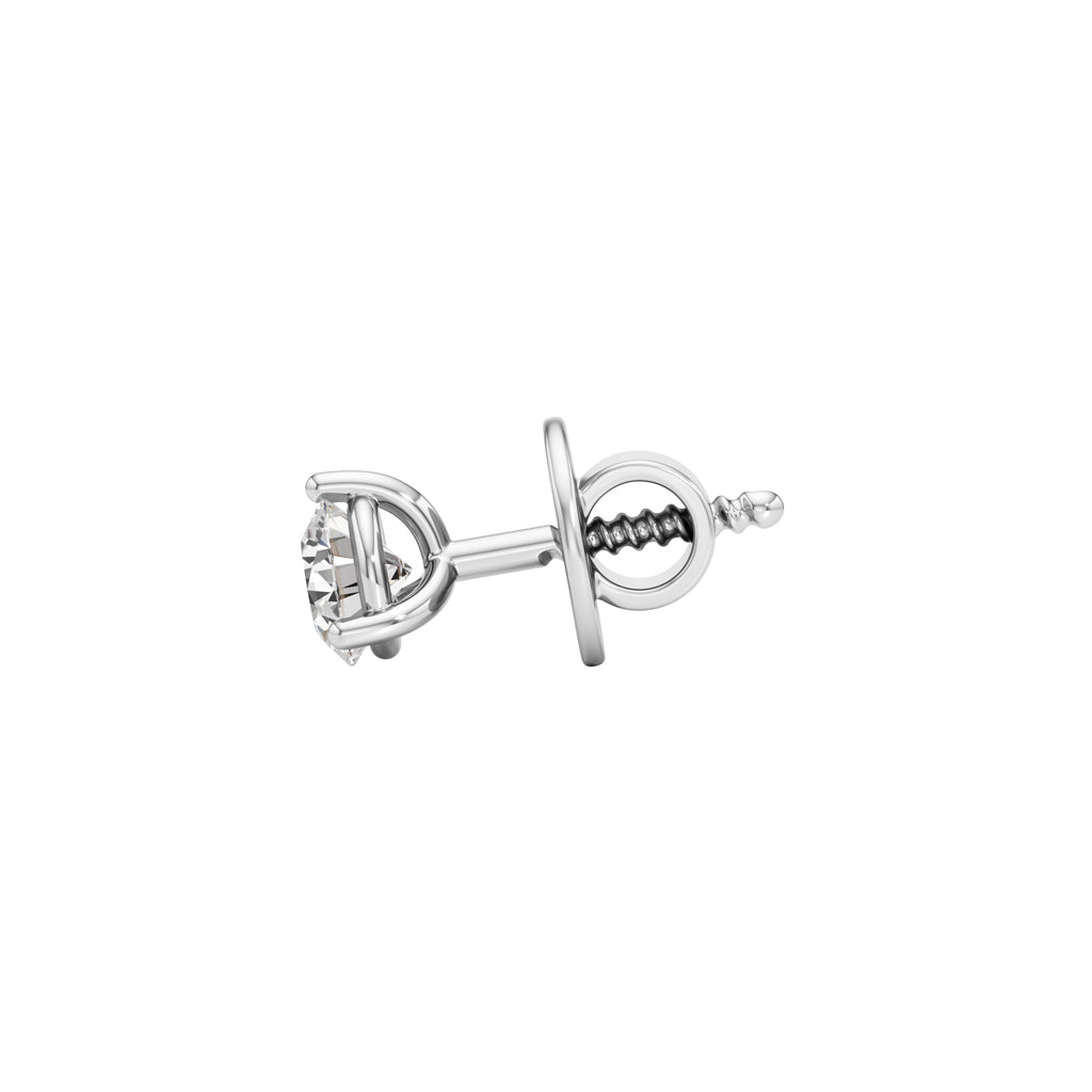 0.5Ct Round Shape Delicate Earrings